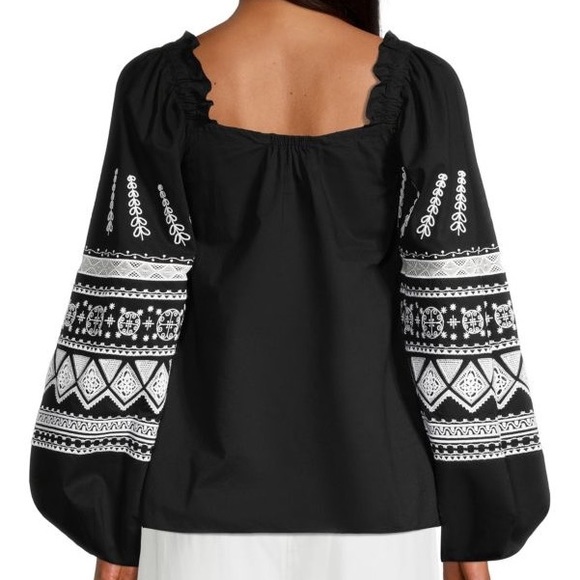 Kobi Halperin Women's Wendi Embroidered Peasant Blouse - Picture 4 of 9